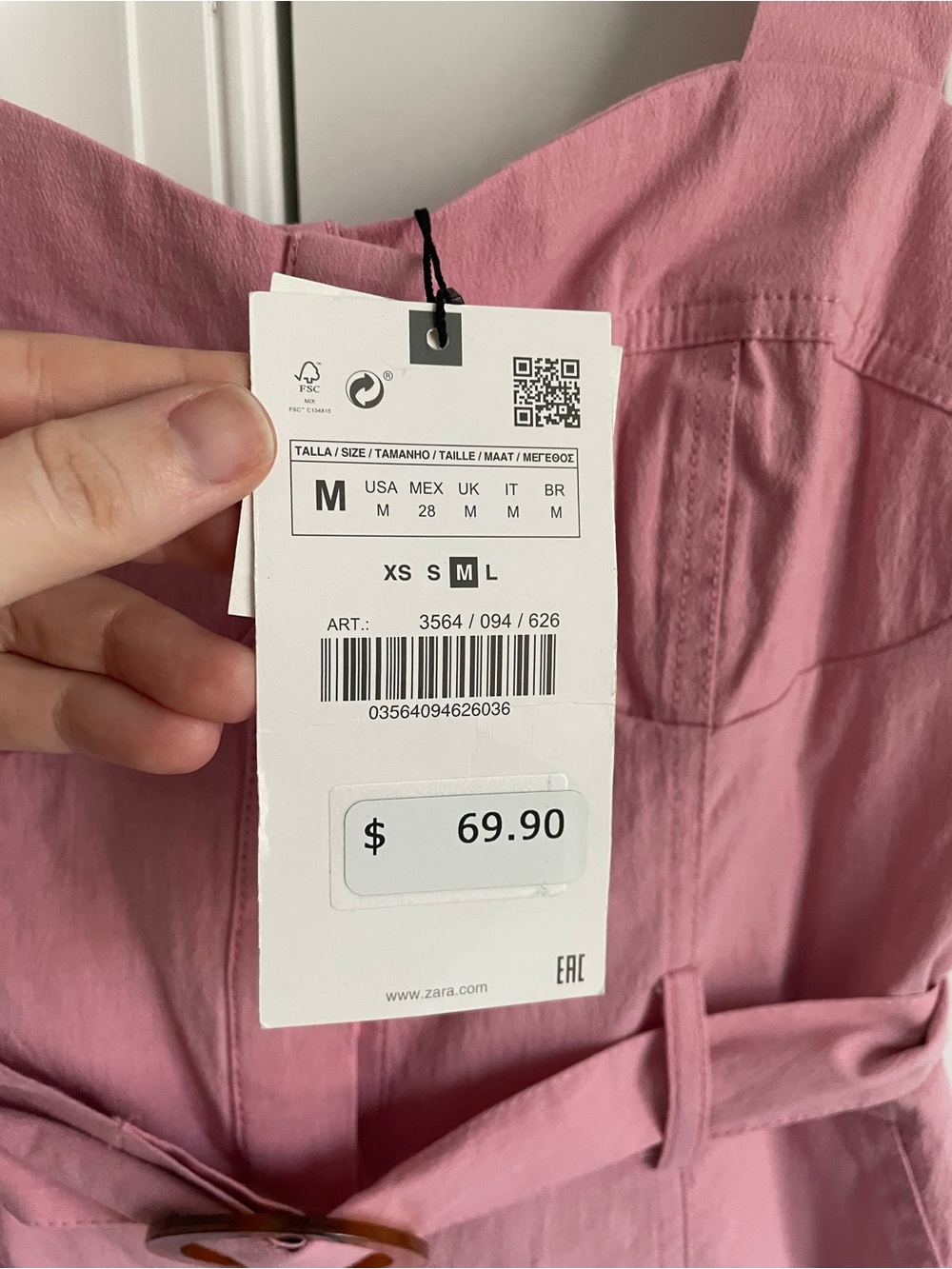 Zara Pink Bustier Jumpsuit - Picture 3 of 3